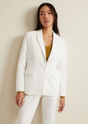 White Phase Eight Ulrica Petite Jackets | 4817WRAQX