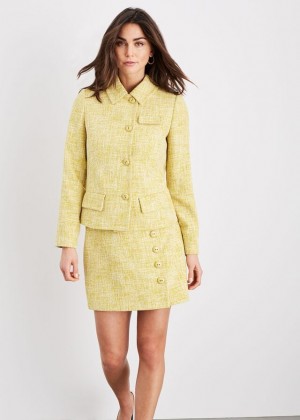 Yellow Phase Eight Demelza Tweed Jackets | 1349EGYTM