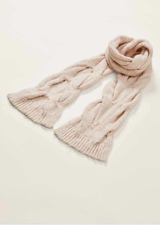 Beige Phase Eight Cattie Cable Scarves | 9837BQGDF