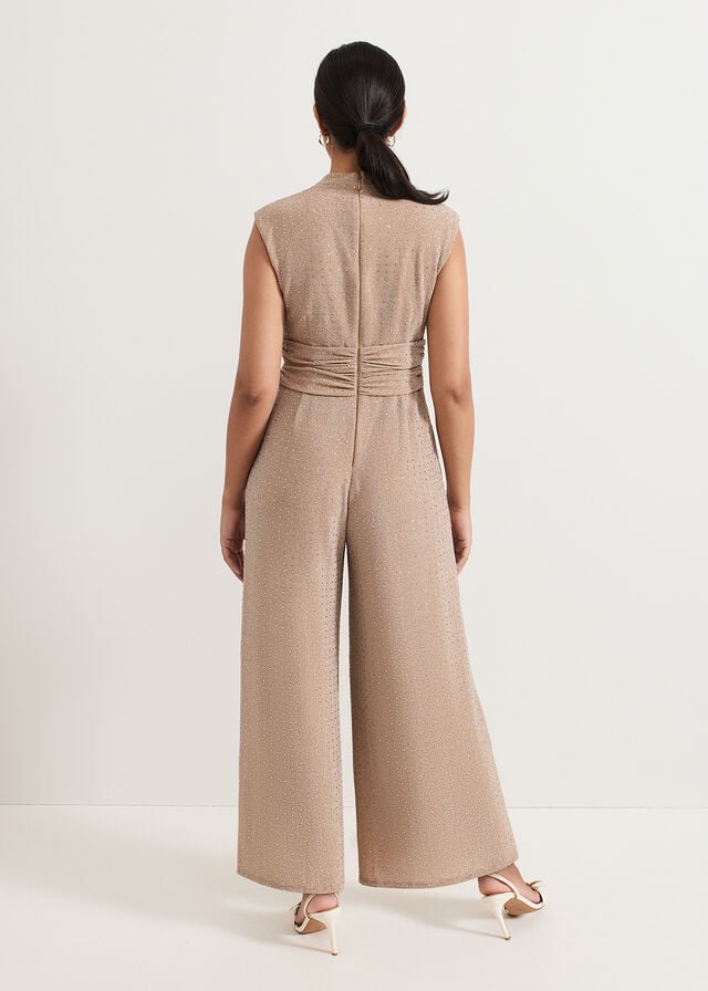 Beige Phase Eight Petite Brea Jumpsuit | 6583UDSWP