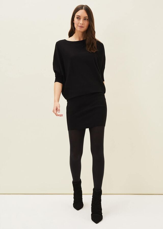 Black Phase Eight Becca Batwingted Knitwear | 7961VRPIK