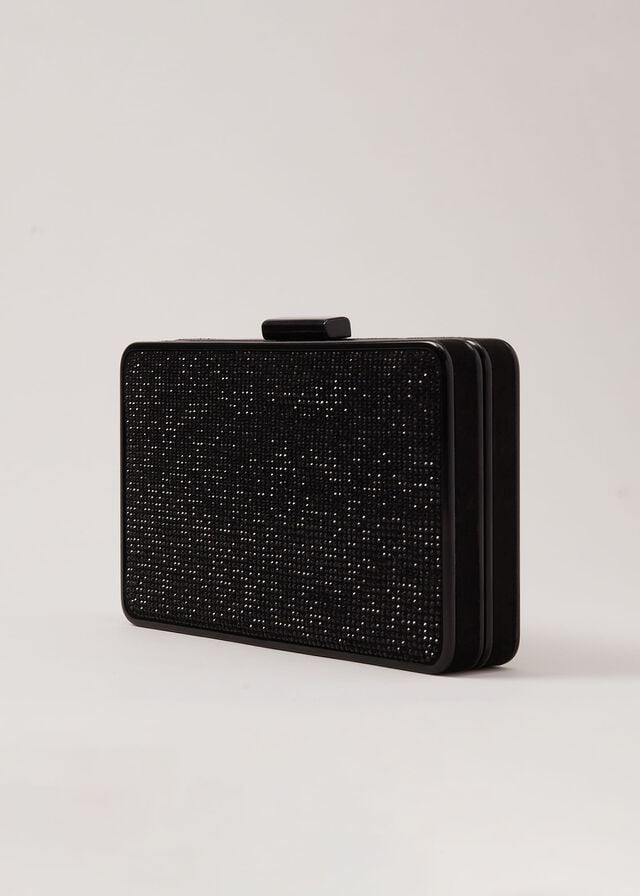 Black Phase Eight Black Sparkly Bags | 1278MJOEQ