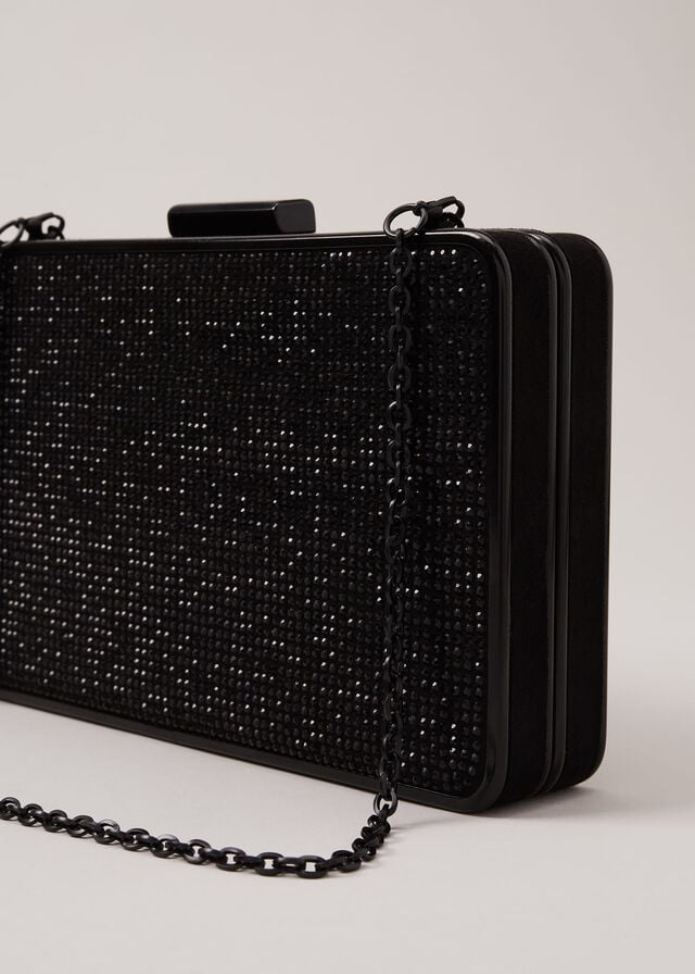 Black Phase Eight Black Sparkly Bags | 1278MJOEQ