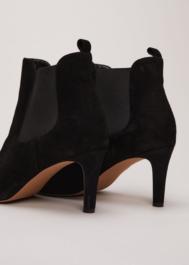 Black Phase Eight Black Suede Boots | 1325PSGYF