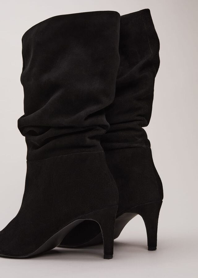 Black Phase Eight Black Suede Boots | 6417XRFSG