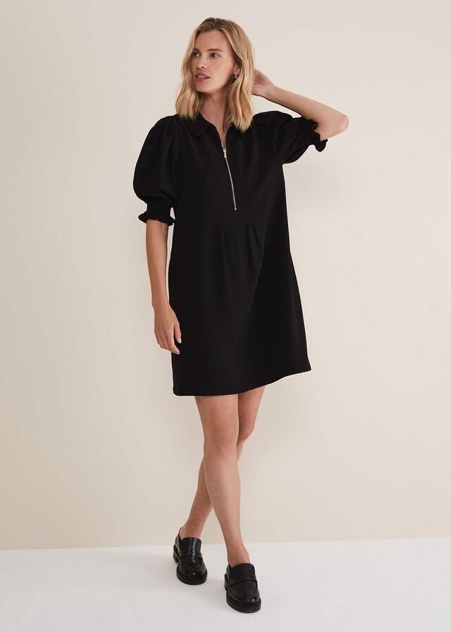 Black Phase Eight Candice Zip Dress | 0192AIOSJ