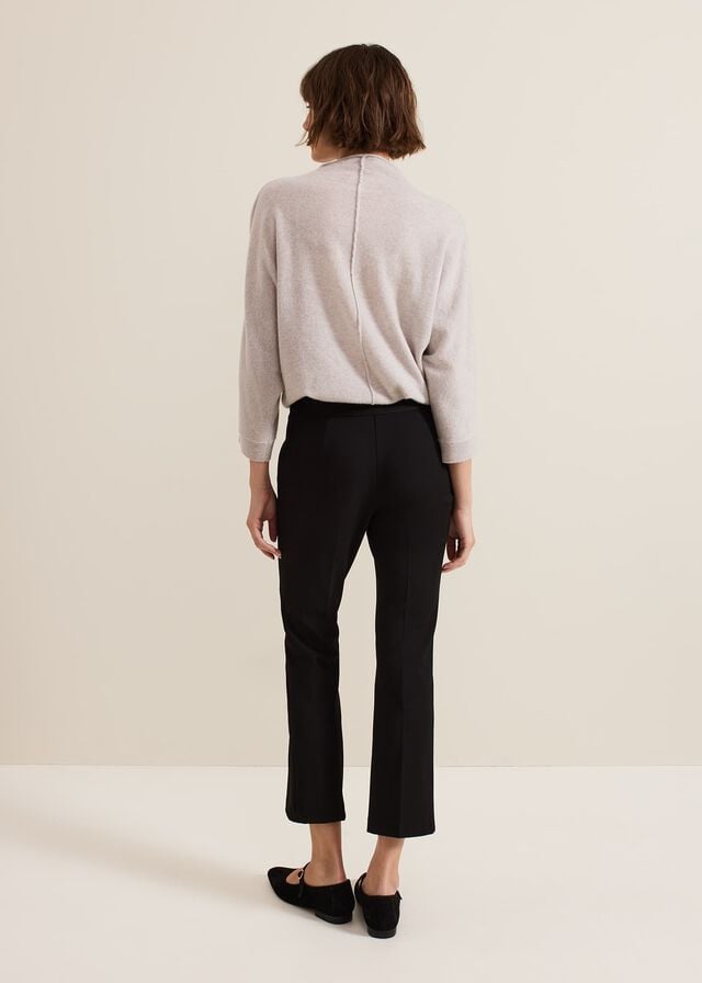 Black Phase Eight Carly Crop Twill Trousers | 1582CFXOT