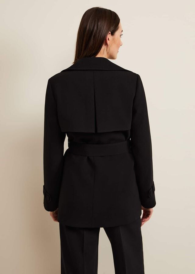 Black Phase Eight Demi Belted Coats | 6530KUDEO