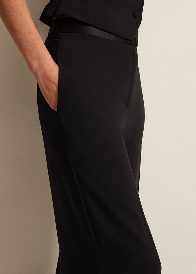 Black Phase Eight Elandra Tux Trousers | 8465ZNROB