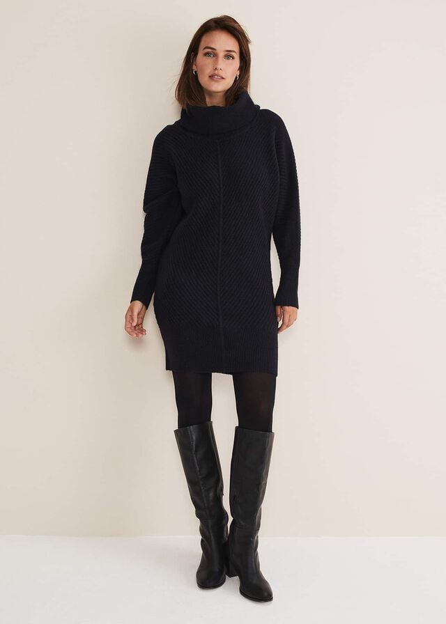 Black Phase Eight Fillipa Tunic Knitwear | 2359VOTBS