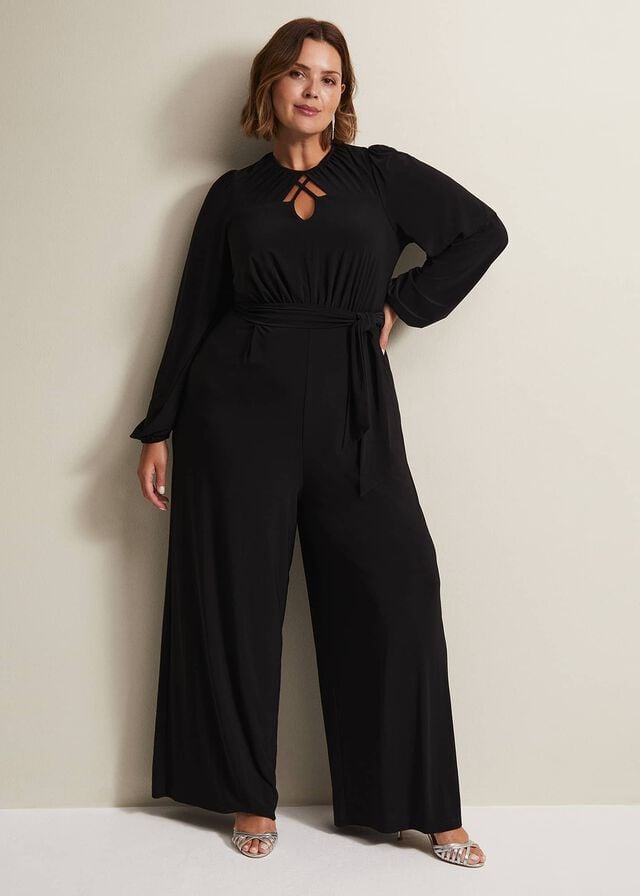 Black Phase Eight Janece Wide Leg Jumpsuit | 1208CRYEQ