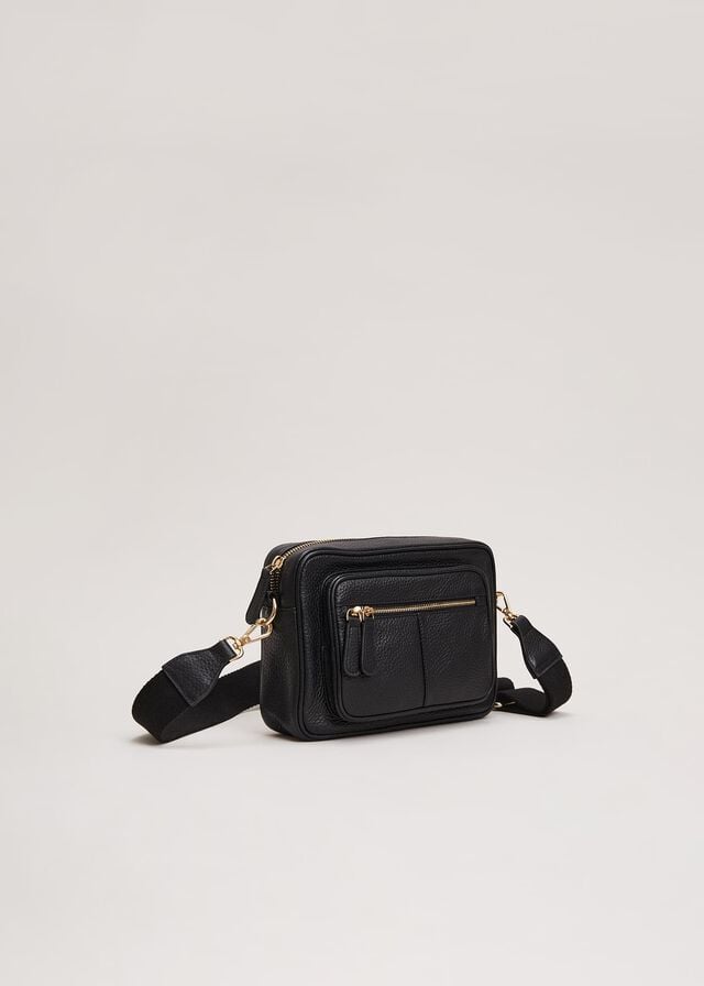 Black Phase Eight Leather Bags | 6728ZYVXQ