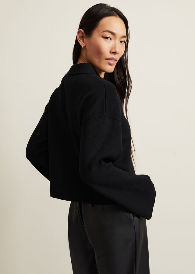 Black Phase Eight Maisie Zip Coats | 1762QTLUM