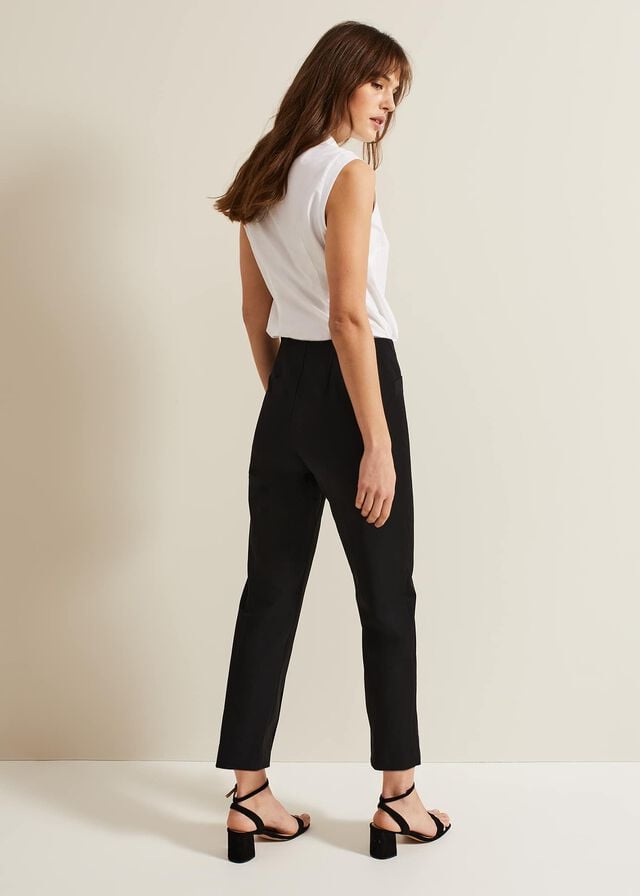 Black Phase Eight Miah Capris Trousers | 1048THRQX