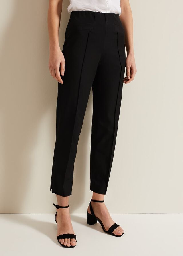 Black Phase Eight Miah Capris Trousers | 1048THRQX