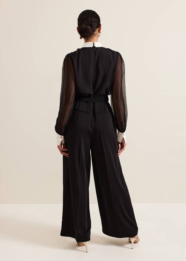 Black Phase Eight Nerissa Collar Jumpsuit | 3209CAWKG