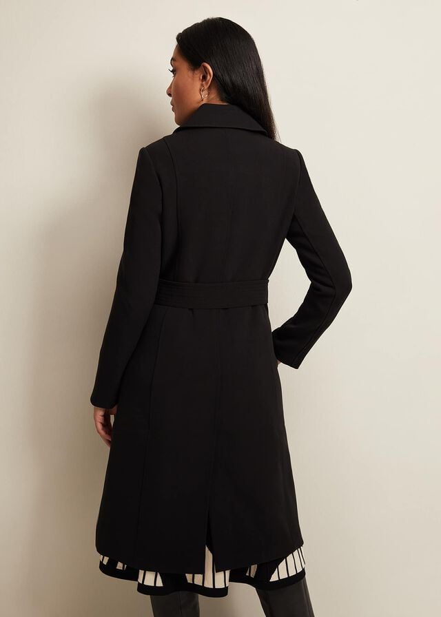 Black Phase Eight Petite Layana Smart Trench Coats | 7905WNPIC