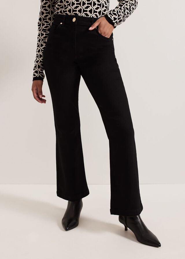 Black Phase Eight Petite Oliviacut Trousers | 6387CITMD