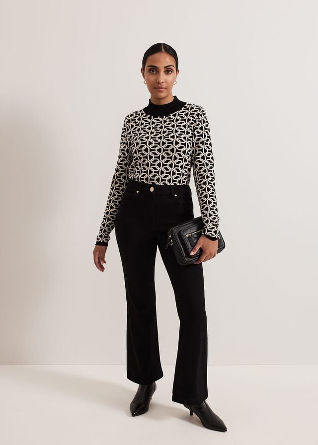 Black Phase Eight Petite Oliviacut Trousers | 6387CITMD