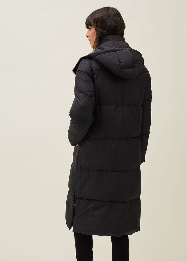 Black Phase Eight Shona Quilted Puffer Coats | 9057ABQJG