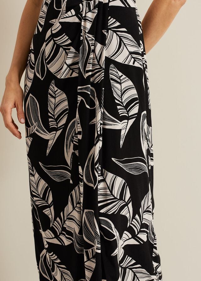 Black / White Phase Eight Ayana Printed Skirts | 1726DHFTN