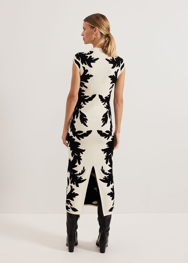 Black / White Phase Eight Beth Jacqaurd Dress | 0256NXKPD