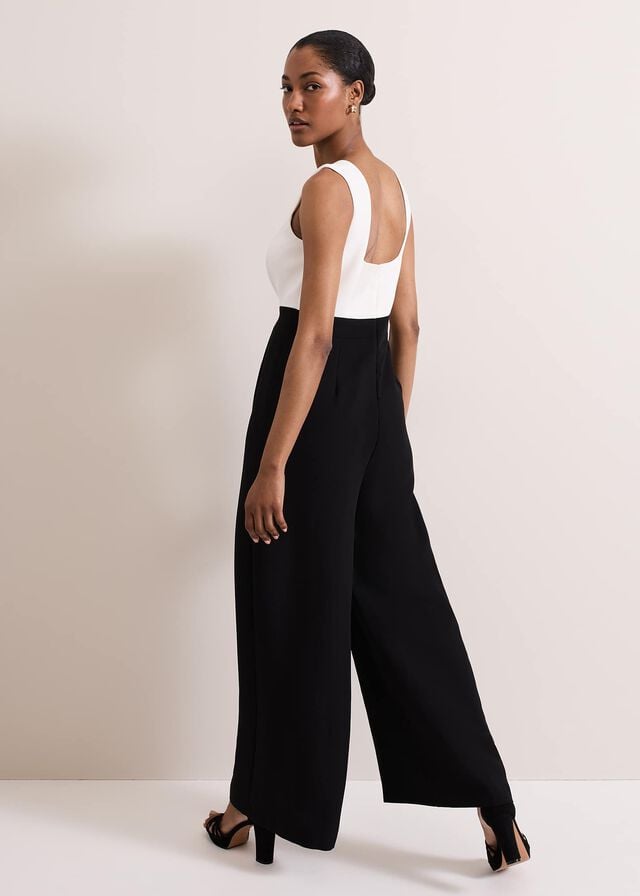 Black / White Phase Eight Maisy Jumpsuit | 8749CETUG