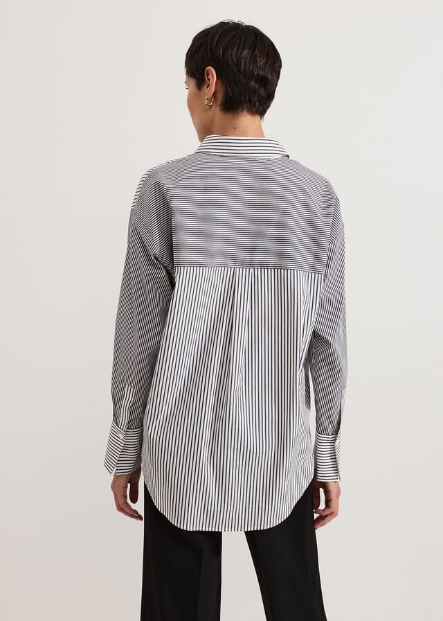 Black / White Phase Eight Mixed Stripe Shirts | 4813MIGAL