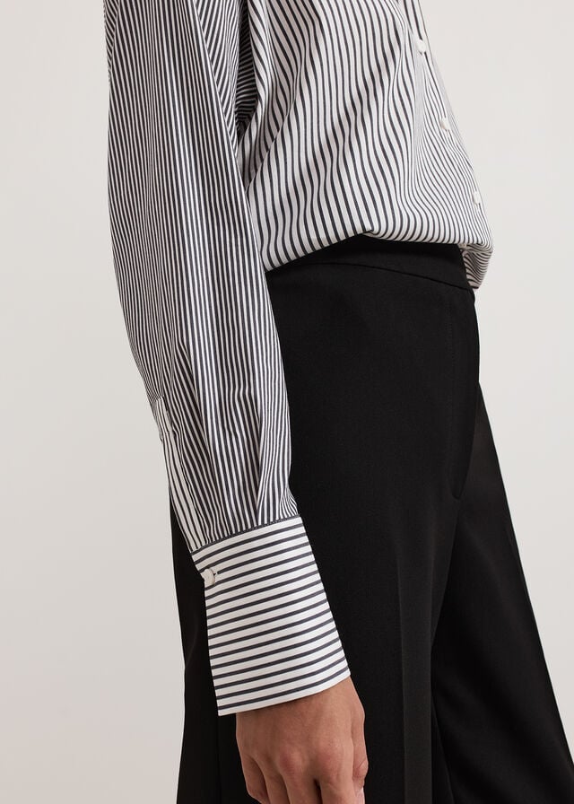 Black / White Phase Eight Mixed Stripe Shirts | 4813MIGAL