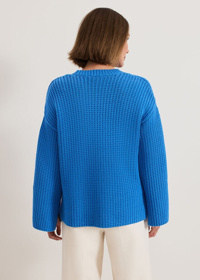 Blue Phase Eight Gabby Textured Knitwear | 2970ZQETI