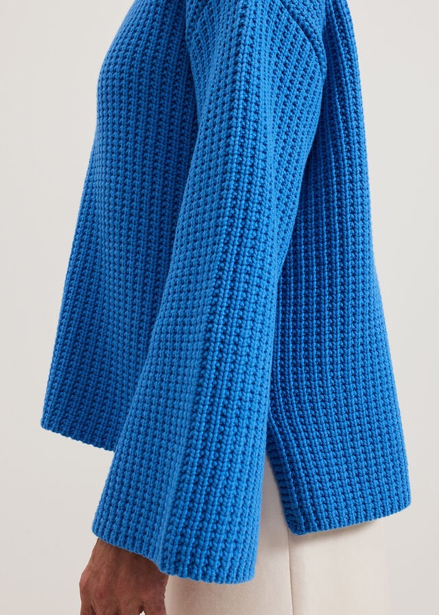 Blue Phase Eight Gabby Textured Knitwear | 2970ZQETI