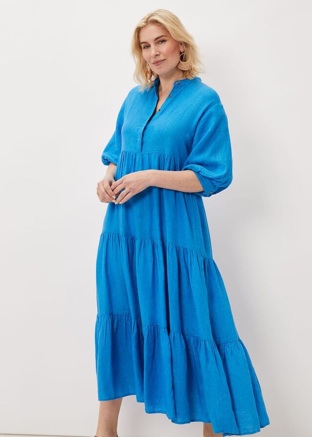 Blue Phase Eight Gracie Tiered Dress | 3582XVFUP