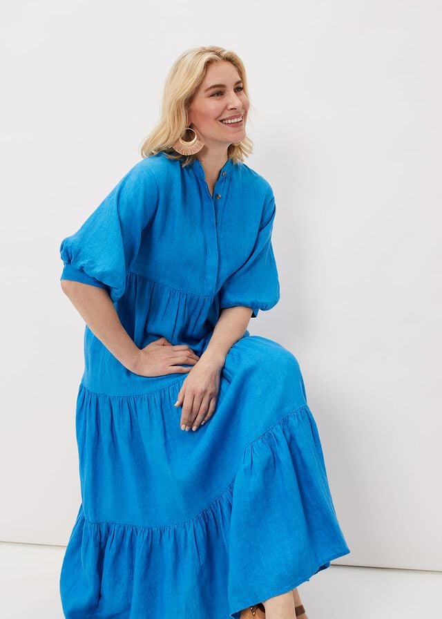 Blue Phase Eight Gracie Tiered Dress | 3582XVFUP