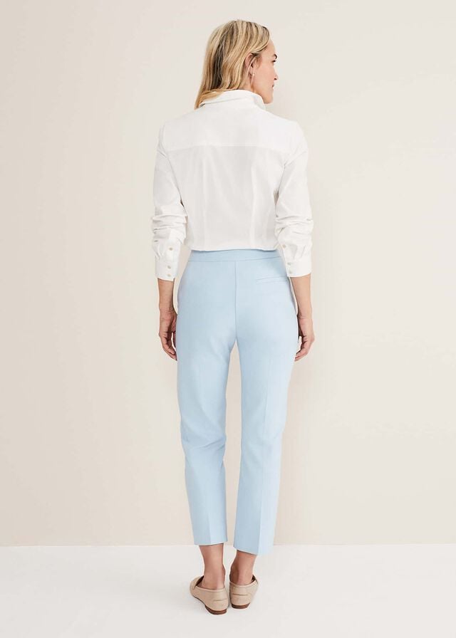 Blue Phase Eight Julianna Cropped Straight Legs Trousers | 0842WHROX