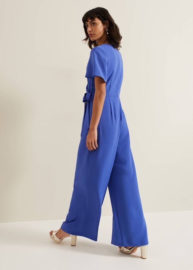 Blue Phase Eight Julissa Blue Wide Leg Jumpsuit | 4851HEXNC