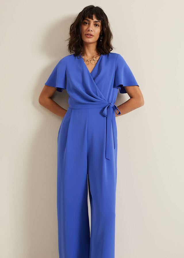 Blue Phase Eight Julissa Blue Wide Leg Jumpsuit | 4851HEXNC