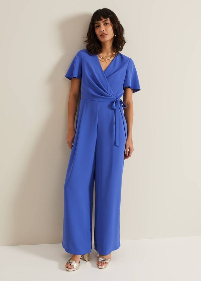 Blue Phase Eight Julissa Blue Wide Leg Jumpsuit | 4851HEXNC