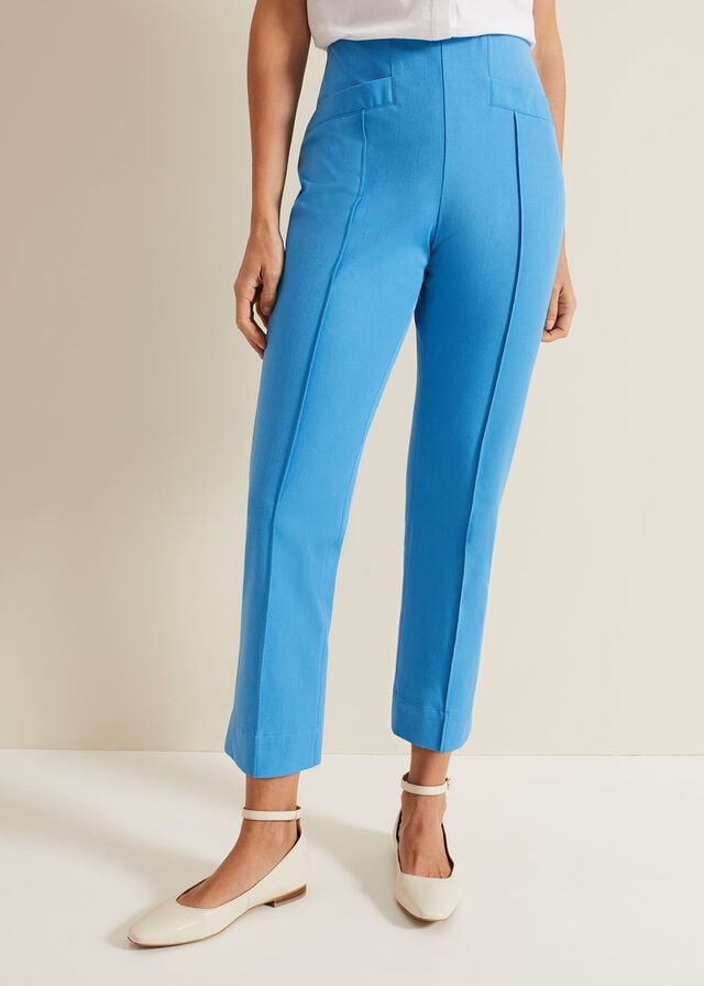 Blue Phase Eight Miah Stretch Capris Trousers | 7634PUQYH