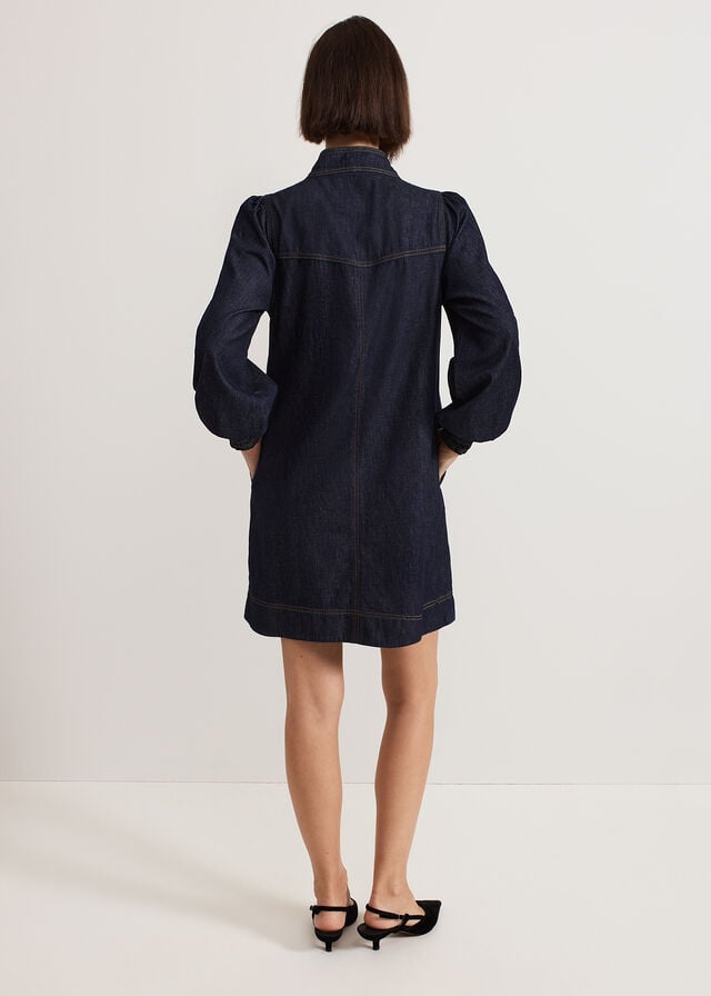 Blue Phase Eight Peggie Denim Dress | 0318TJGFU