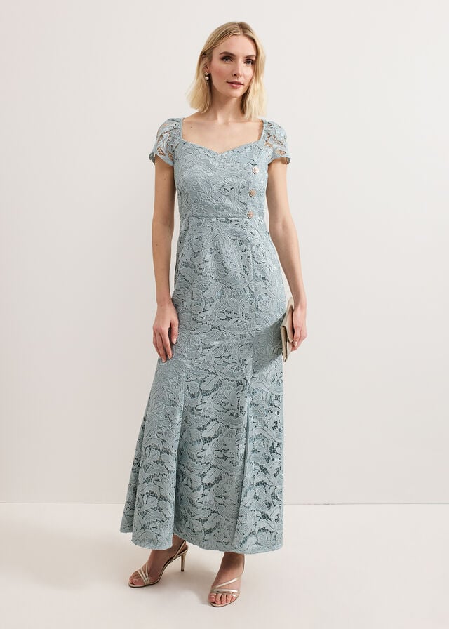 Blue Phase Eight Phia Tux Lace Dress | 1053MUVWZ