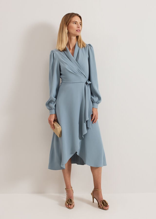 Blue Phase Eight Phillippa Wrap Dress | 2358LREON