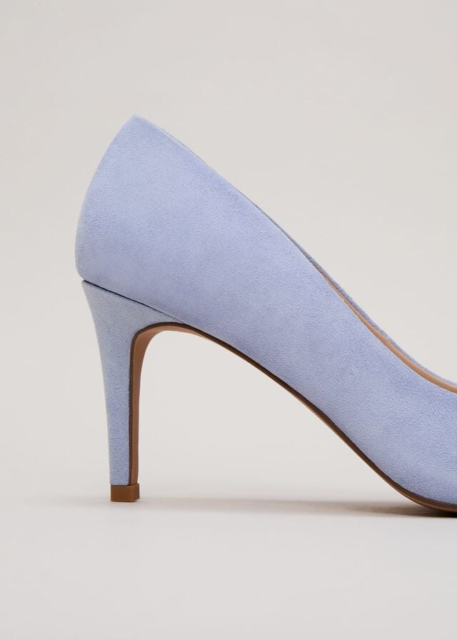 Blue Phase Eight Satin Twist Peeptoes Heels | 3204GFSXT