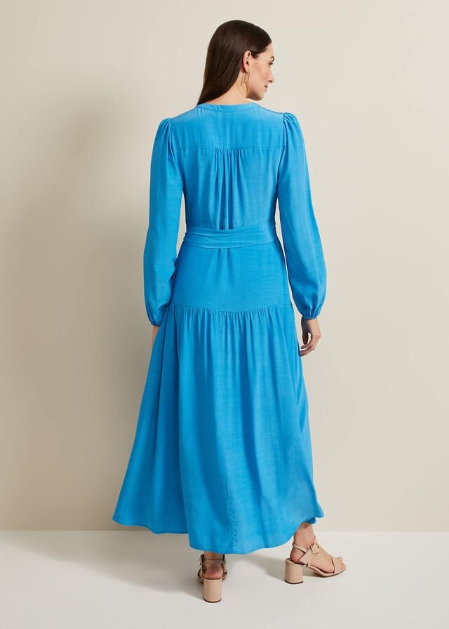 Blue Phase Eight Tori Button Through Dress | 4659FCKIR