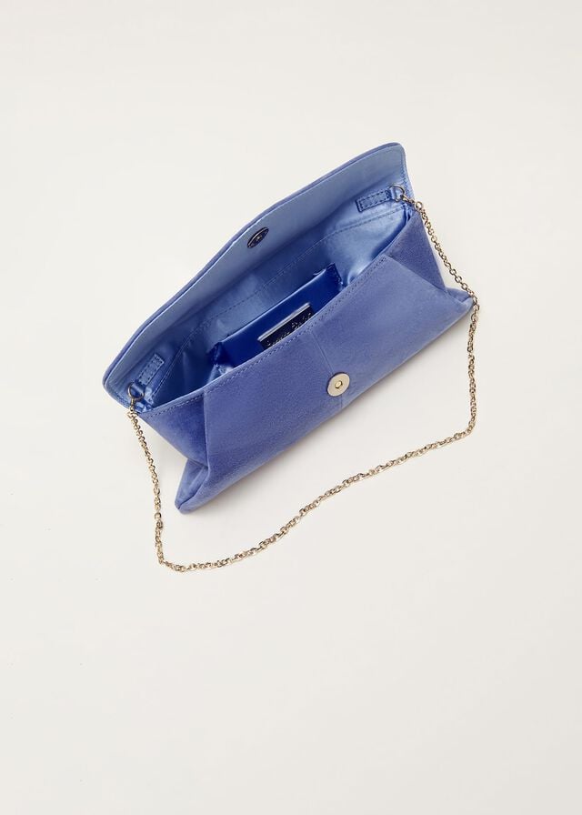 Blue Phase Eight Wendie Blue Suede Bags | 1238WGHVA