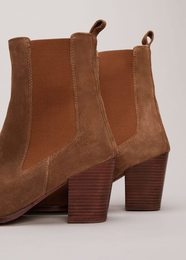 Brown Phase Eight Brown Suede Cowboy Boots | 3289WOSJX