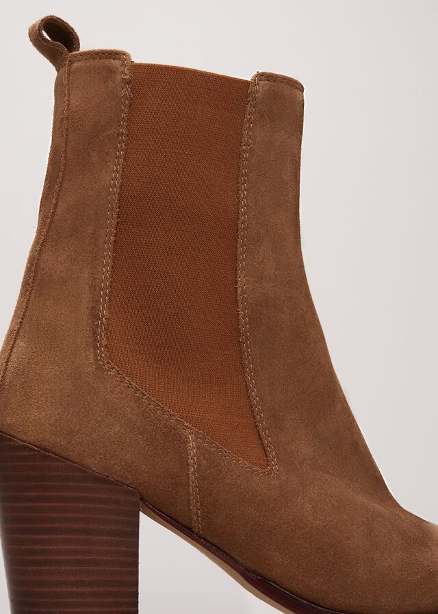 Brown Phase Eight Brown Suede Cowboy Boots | 3289WOSJX