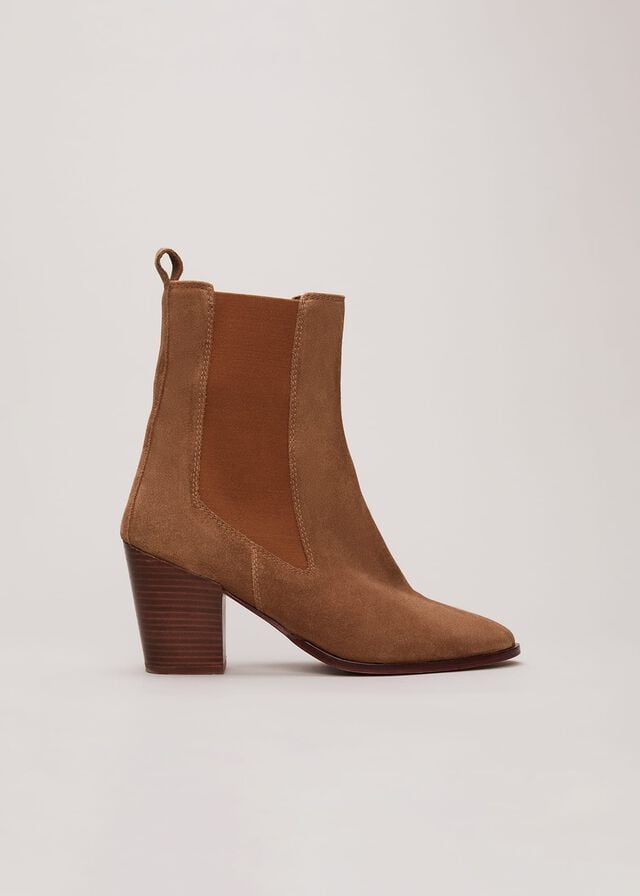 Brown Phase Eight Brown Suede Cowboy Boots | 3289WOSJX