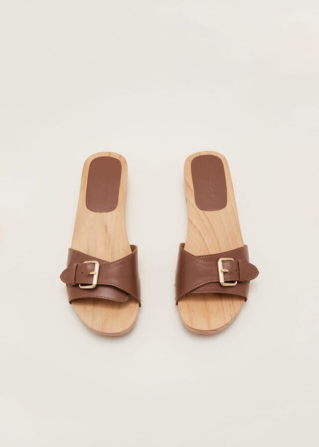 Brown Phase Eight Buckle Front Flats | 4506QKJUI