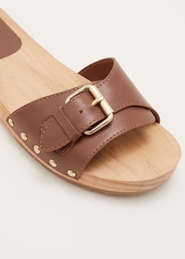 Brown Phase Eight Buckle Front Flats | 4506QKJUI