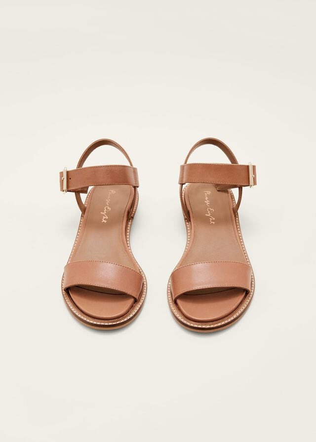 Brown Phase Eight Flat Buckle Flats | 4809JAYVG